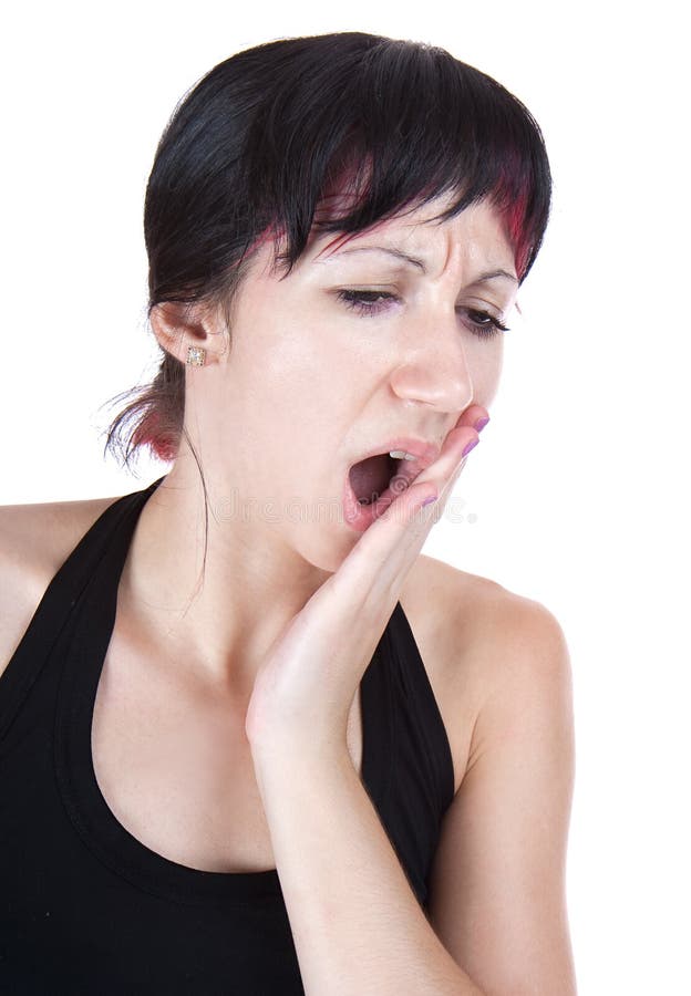 Ausdrucksvolles Portrait der Frau, die die Zahnschmerz hat stockbild Ausdrucksvolles Portrait der Frau, die die Zahnschmerz hat stockbild