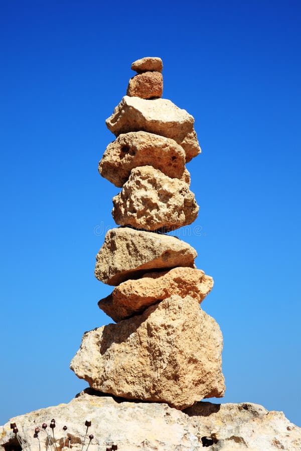 Balanced rocks in a zen-like arrangement. Balanced rocks in a zen-like arrangement