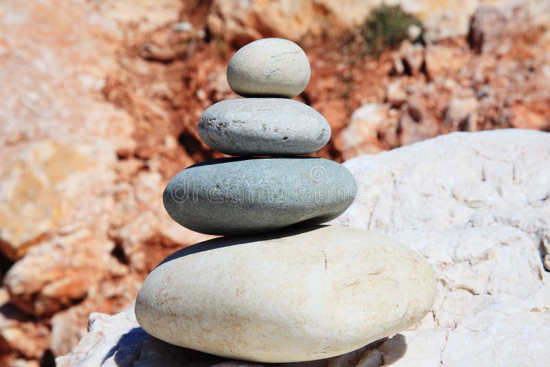 Balanced rocks in a zen-like arrangement. Balanced rocks in a zen-like arrangement