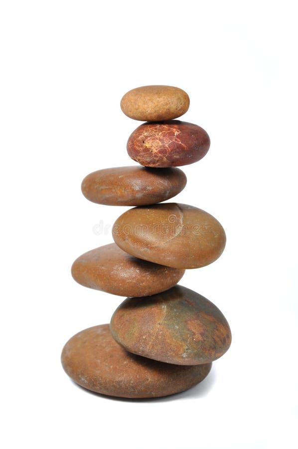 Balanced stones isolated over white background. Balanced stones isolated over white background