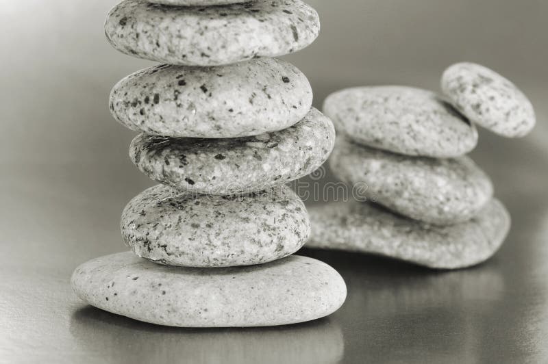 Closeup of a pile of balanced zen stones. Closeup of a pile of balanced zen stones