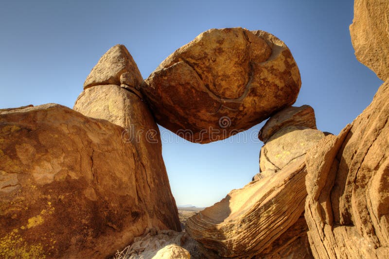 Balanced Rock Big Bend National Park at the Grapevine Hills Trail. Image is made using High Dynamic Range Techniques. Balanced Rock Big Bend National Park at the Grapevine Hills Trail. Image is made using High Dynamic Range Techniques.