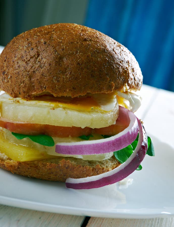 Aussie Burger stock photo. Image of hamburger, pineappl - 67092558