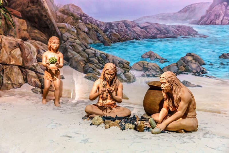 Ausstellung in Hong Kong Museum der Geschichte zeigt das primeaval Leben von wilden orientalischen Leuten in der natürlichen ursp stockfoto Ausstellung in Hong Kong Museum der Geschichte zeigt das primeaval Leben von wilden orientalischen Leuten in der natürlichen ursp stockfoto