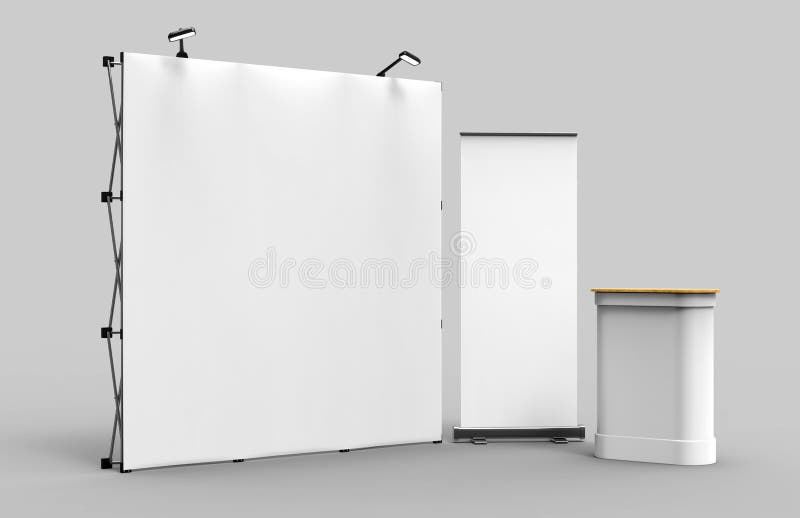 Ausstellungs-Spannungs-Gewebe-Anzeigen-Fahnen-Stand-Hintergrund für Messenwerbungsstand mit LED ODER Halogen-Licht mit Stehplatzi
