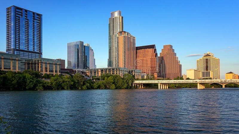 Austin, Texas Skyline Along the Colorado River