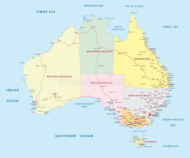 Australia drogowa mapa