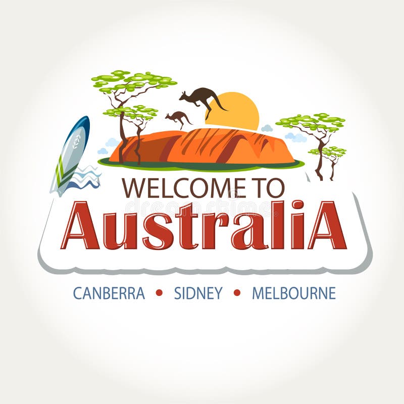 Australia features header royalty free illustration Australia features header royalty free illustration