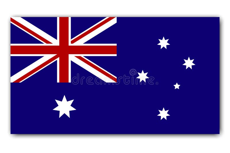 Australia Flag Vector Icon. Australian Flat Banner. Graphic Symbol with Red National Emblem Stock Illustration - Illustration of element, 188941983