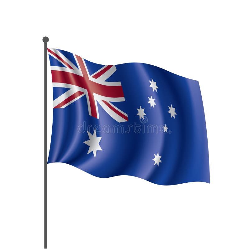 Australia flaga, wektorowa ilustracja
