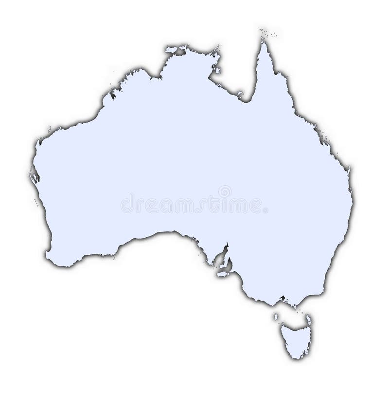 Australia light blue map vector illustration Australia light blue map vector illustration