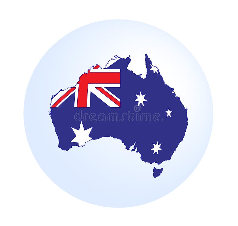 Australia map with flag royalty free illustration Australia map with flag royalty free illustration