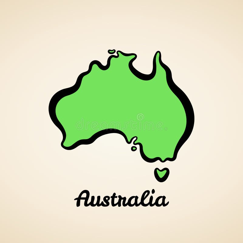 Australia - Outline Map