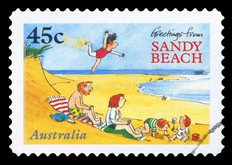 AUSTRALIA Postage stamp editorial photography. Image of family