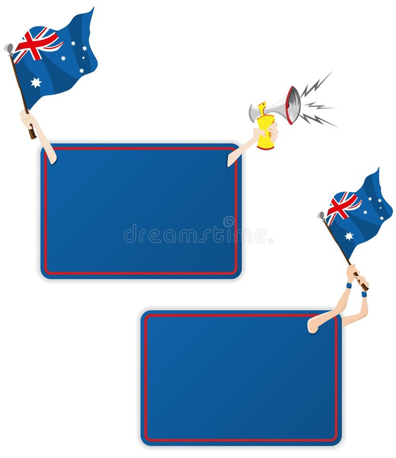 Australia Sport Message Frame with Flag.