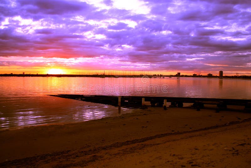 Australia Sunset Melbourne stock photo. Image of outdoors 3557930