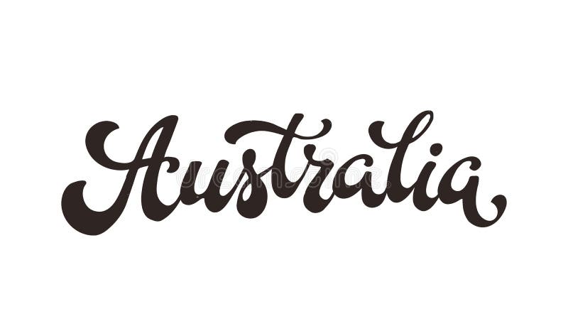 Australia wektorowy słowo ilustracja wektor Australia wektorowy słowo ilustracja wektor