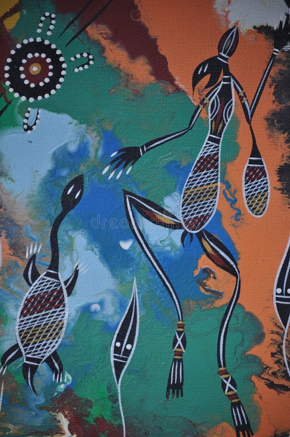 Australian Aboriginal art painting stock photo Australian Aboriginal art painting stock photo