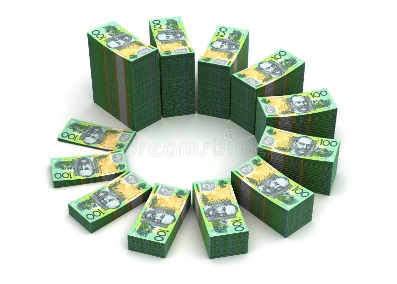 Australian Dollar Chart vector illustration
