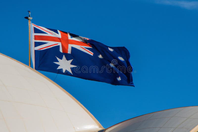 Australian Flag on Sydney Opera House Stock Illustration - Illustration
