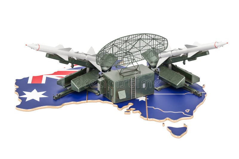 Australian missile defence system concept, 3D rendering