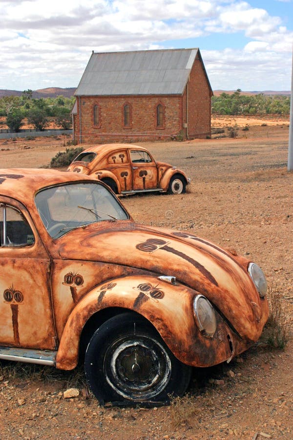 Australian Outback - House And Cars Stock Image - Image of falling