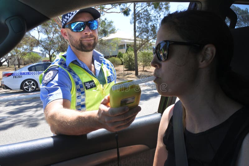 Field Sobriety Testing Alcohol Breath Testing Breathalyzer Editorial Stock Photo Image of