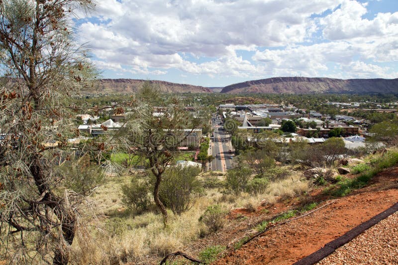 Australie, Alice Springs, Anzac Hill Lookout photo libre de droits Australie, Alice Springs, Anzac Hill Lookout photo libre de droits