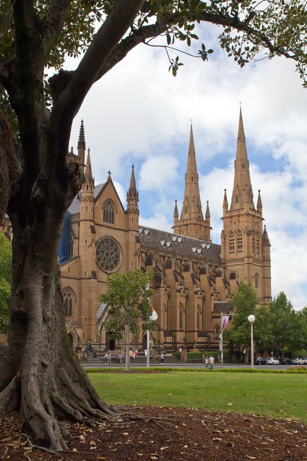 Australie, cathédrale du ` s de Sydney, St Mary images stock Australie, cathédrale du ` s de Sydney, St Mary images stock