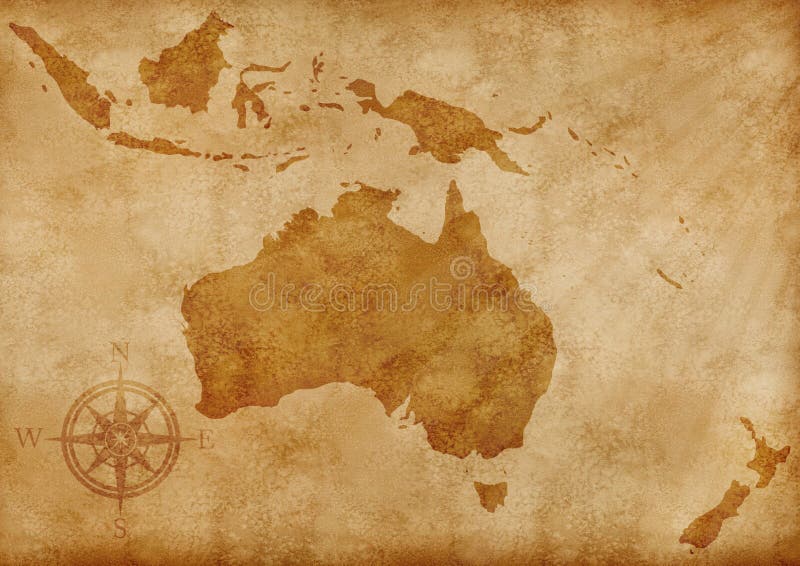 Neu Seeland Fidshi M3 Alte historische Landkarte 1874 Australische Inseln