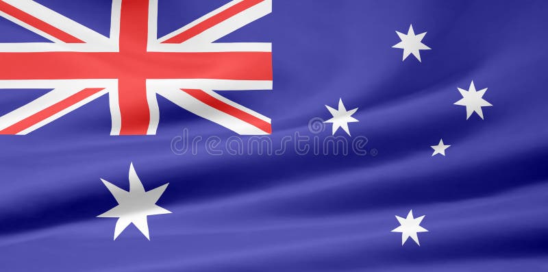 Australien flagga stock illustrationer Australien flagga stock illustrationer