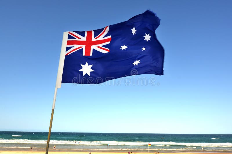 Australien flagganational royaltyfria bilder Australien flagganational royaltyfria bilder