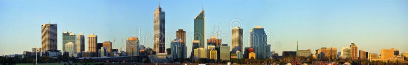 Australien-Stadt der Perth-panoramischen Ansicht stockfotografie Australien-Stadt der Perth-panoramischen Ansicht stockfotografie