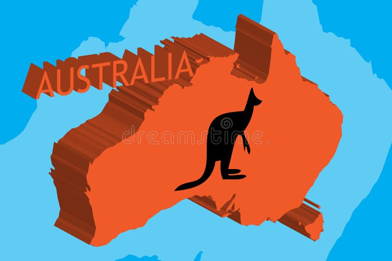 Australien översikt royaltyfri illustrationer Australien översikt royaltyfri illustrationer