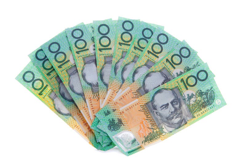 Australier eine 100-Dollar-Anmerkung berechnet Geld