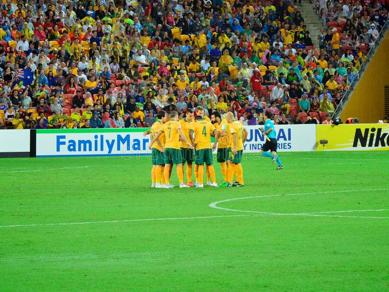 Australijski Krajowy drużyny futbolowej skupisko obraz royalty free