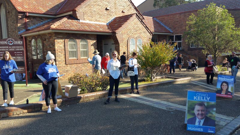 Australisches Wahllokal der Bundestagswahl 2019 in Sutherland lizenzfreie stockfotos Australisches Wahllokal der Bundestagswahl 2019 in Sutherland lizenzfreie stockfotos