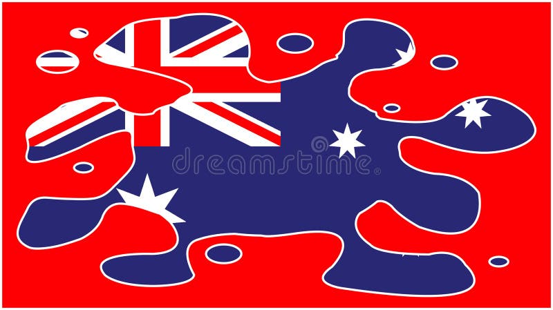 Australisk flagga med splash grunge vektor illustrationer