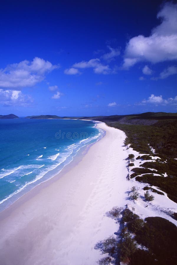 Australië: Antenne van Haven Elisabeth Beach in Queensland stock afbeelding Australië: Antenne van Haven Elisabeth Beach in Queensland stock afbeelding