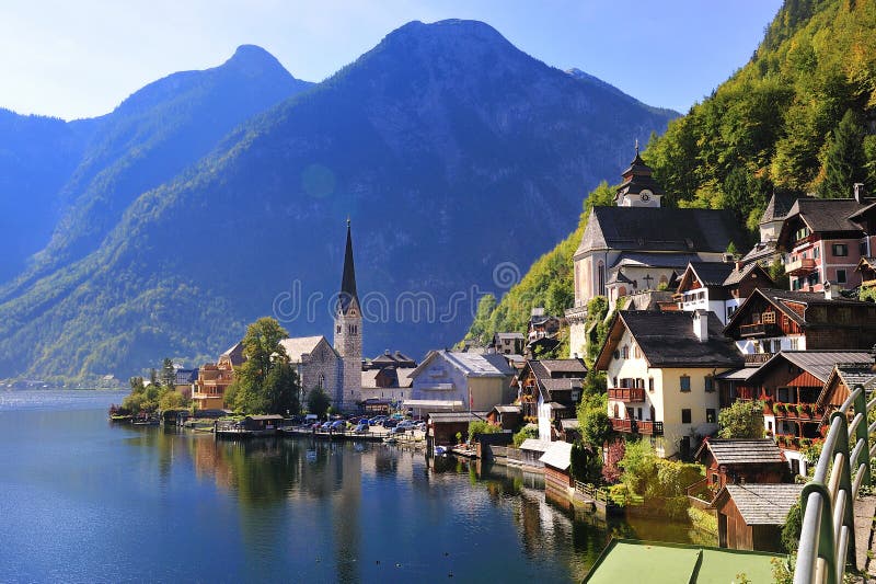 Austria Hallstatt beautiful lake view Hallstattlak