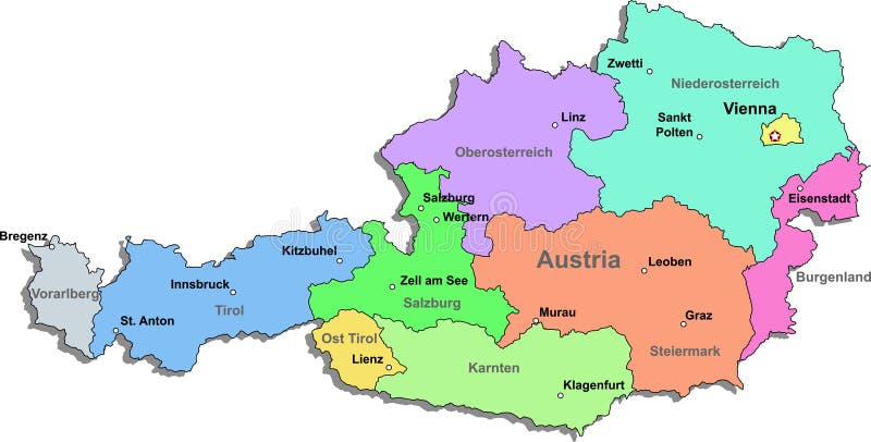 Mapa Austria Dibujo