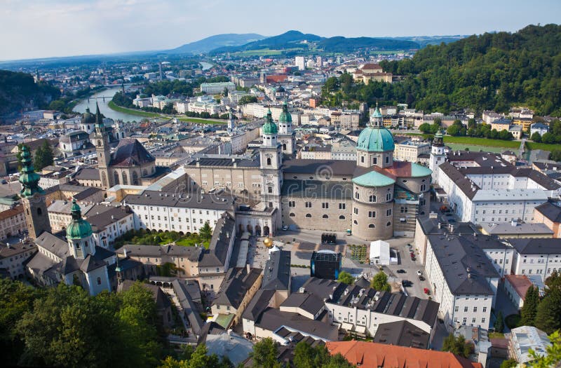 Austria, Salzburg, City View royalty free stock photo