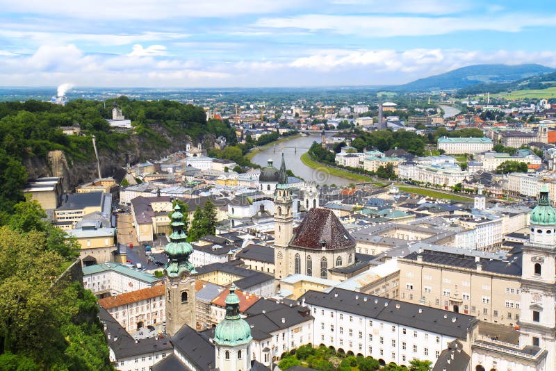 Austria, Salzburg, city view royalty free stock image