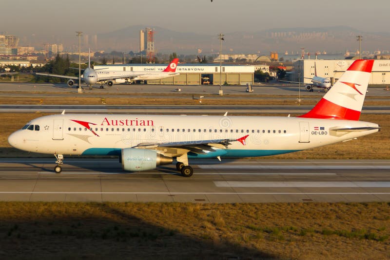 Airbus A320 di Austrian Airlines fotografia stock libera da diritti