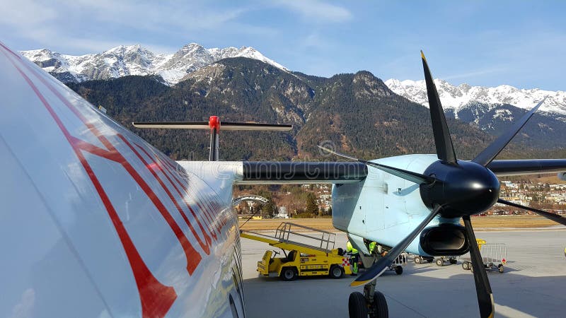 Austrian Airlines, Innsbruck, Austria fotografie stock