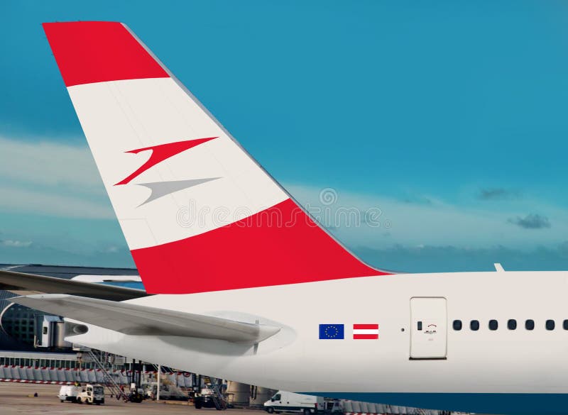 Austrian Airlines nivå. arkivfoton