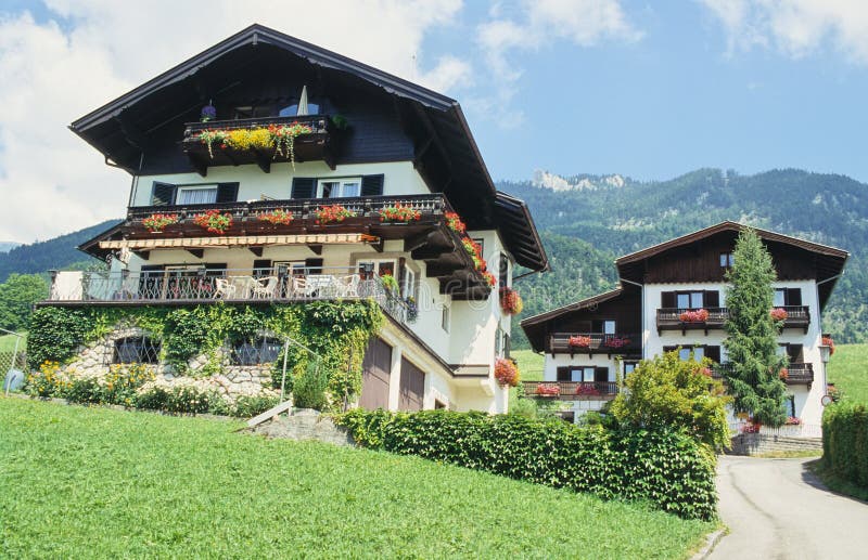  Austrian houses stock image Image of chalet austria 