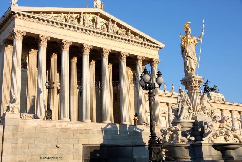 Austrian Parliament in Vienna, Austria