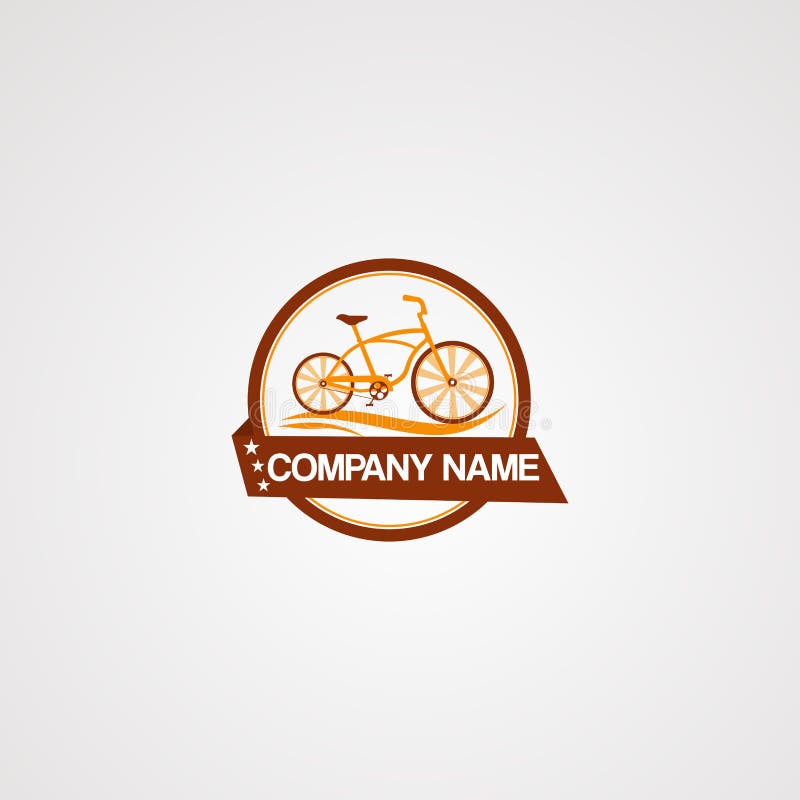 Ausweisfahrradlogovektor, -ikone, -element und -schablone für Firma lizenzfreie abbildung Ausweisfahrradlogovektor, -ikone, -element und -schablone für Firma lizenzfreie abbildung