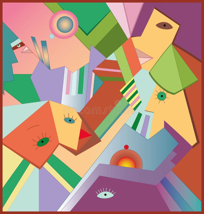 Illustration of abstract city with people. High resolution (6000 x 6302px) JPG preview. Illustration of abstract city with people. High resolution (6000 x 6302px) JPG preview.